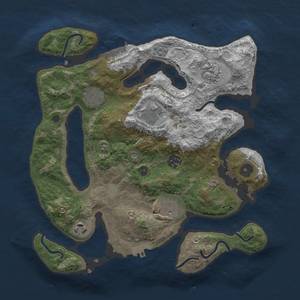 Thumbnail Rust Map: Procedural Map, Size: 3300, Seed: 9820, 15 Monuments