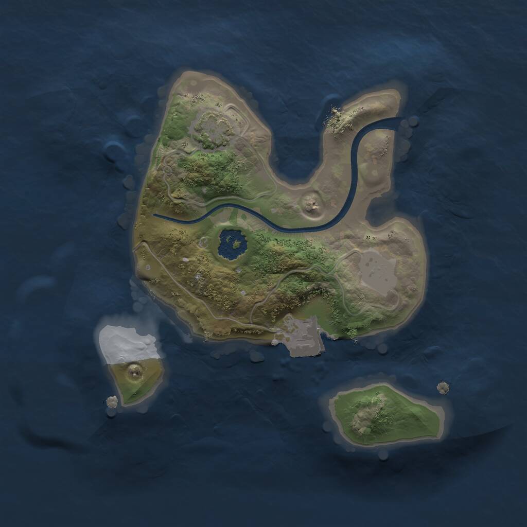 Rust Map: Procedural Map, Size: 1750, Seed: 420698008, 2 Monuments