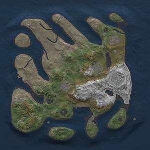 Thumbnail Rust Map: Procedural Map, Size: 3200, Seed: 34, 14 Monuments