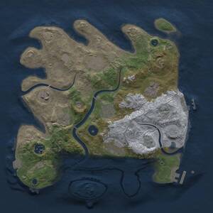 Thumbnail Rust Map: Procedural Map, Size: 3200, Seed: 34, 14 Monuments