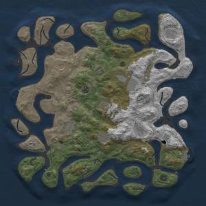 Thumbnail Rust Map: Procedural Map, Size: 4500, Seed: 302, 19 Monuments