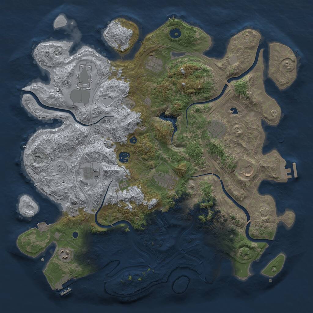 Rust Map: Procedural Map, Size: 4250, Seed: 1314, 15 Monuments