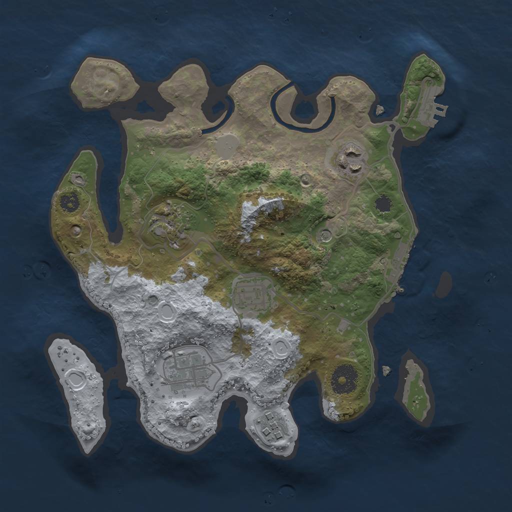 Rust Map: Procedural Map, Size: 2700, Seed: 3, 11 Monuments