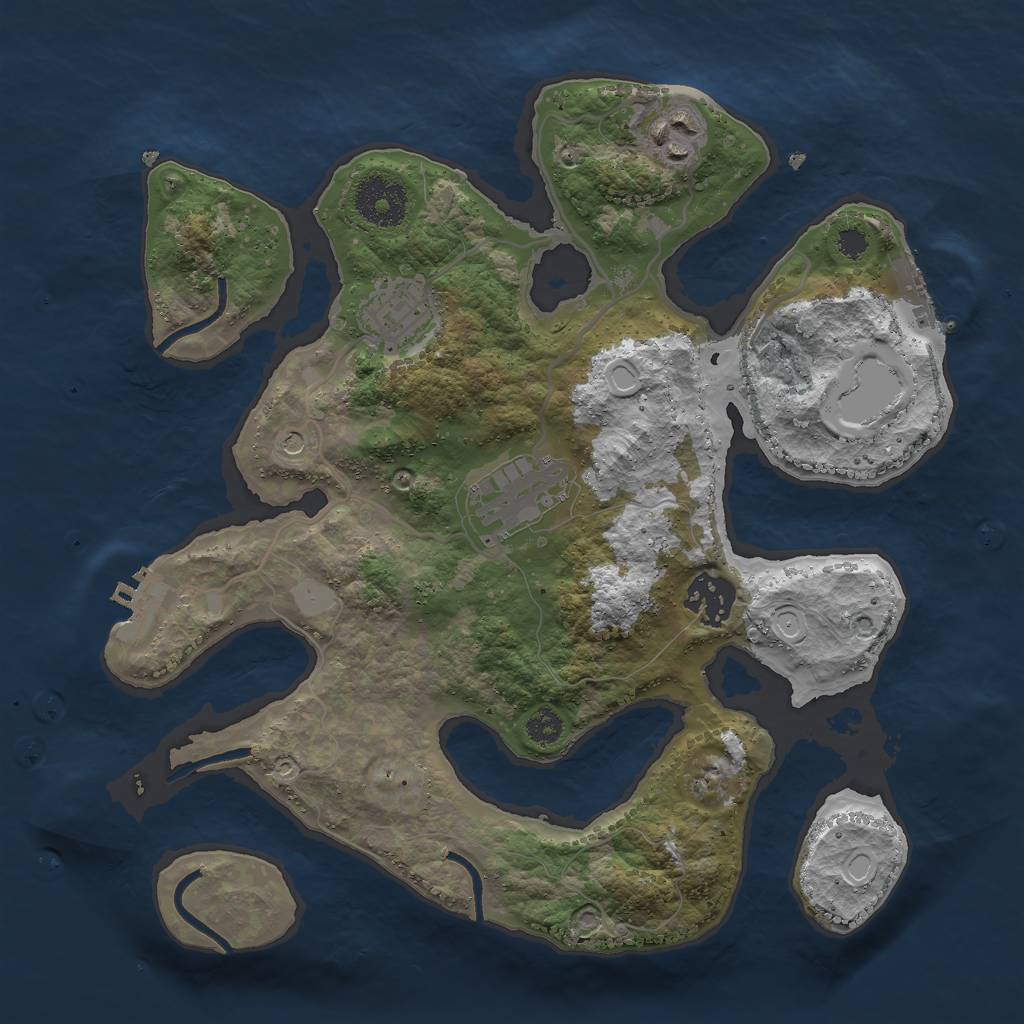 Rust Map: Procedural Map, Size: 3005, Seed: 982611547, 12 Monuments