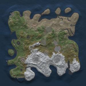 Thumbnail Rust Map: Procedural Map, Size: 3500, Seed: 3465, 18 Monuments