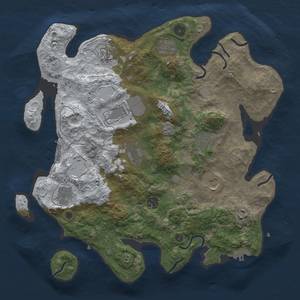 Thumbnail Rust Map: Procedural Map, Size: 3850, Seed: 72, 19 Monuments