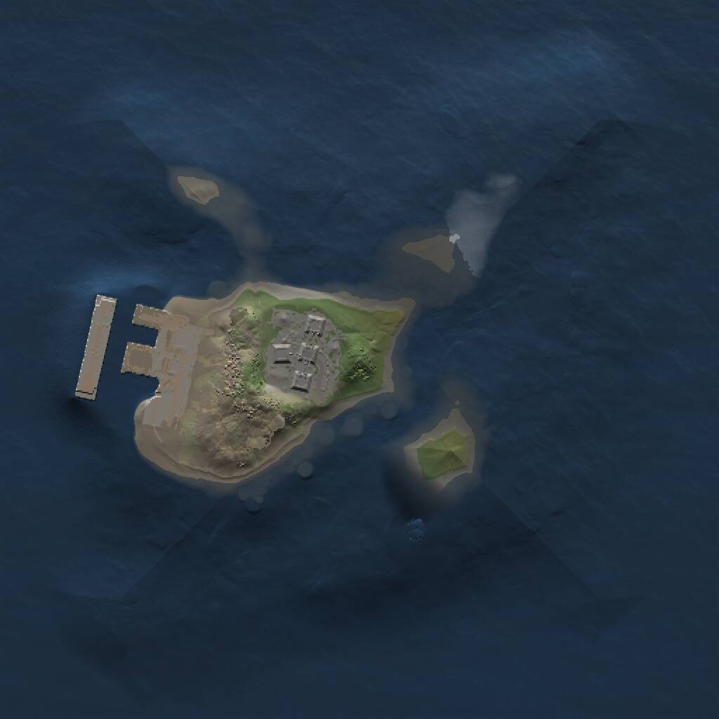 Rust Map: Procedural Map, Size: 1400, Seed: 123, 3 Monuments