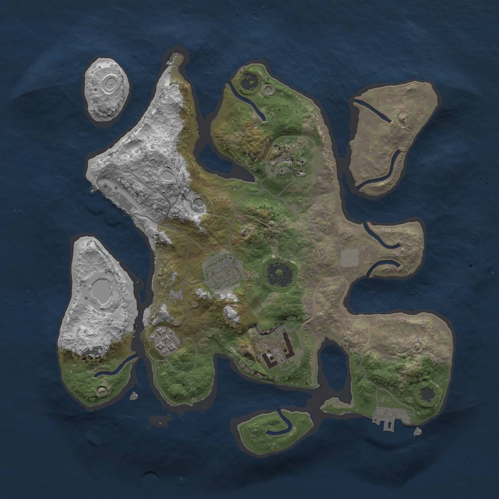 Rust Map: Procedural Map, Size: 2925, Seed: 1955005018, 12 Monuments