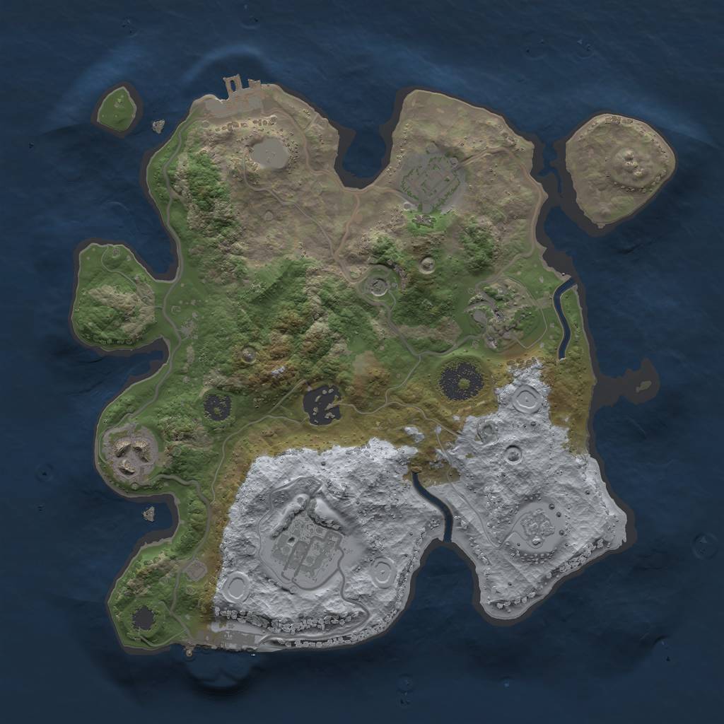 Rust Map: Procedural Map, Size: 2700, Seed: 23567357, 14 Monuments