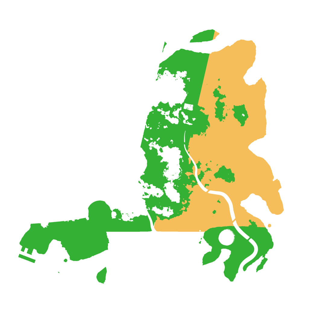 Biome Rust Map: Procedural Map, Size: 3600, Seed: 214480243