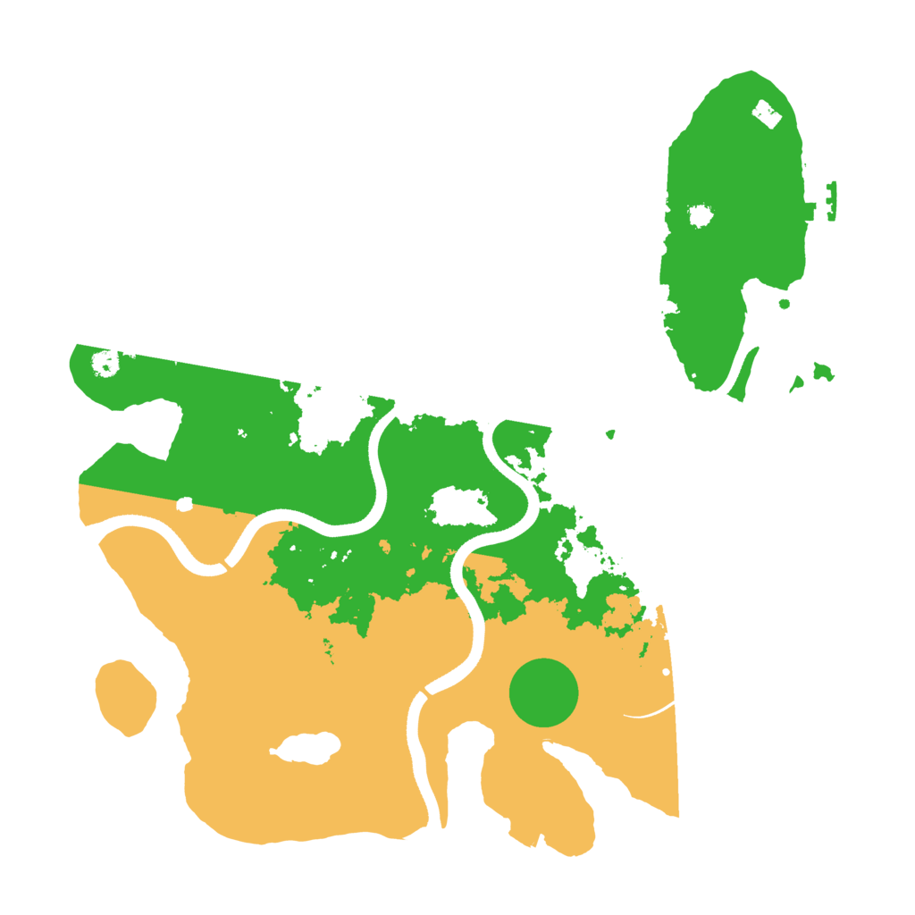 Biome Rust Map: Procedural Map, Size: 3500, Seed: 54370433