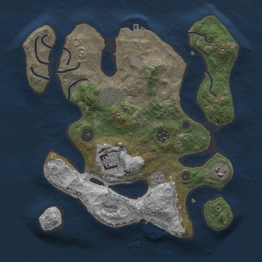 Rust Map: Procedural Map, Size: 2950, Seed: 6738, 13 Monuments