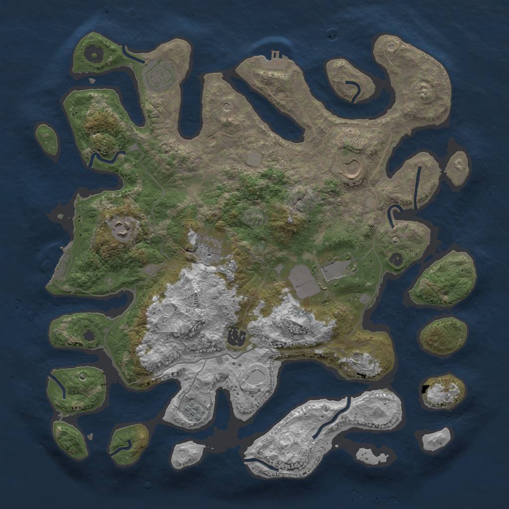 Rust Map: Procedural Map, Size: 4000, Seed: 561796084, 15 Monuments