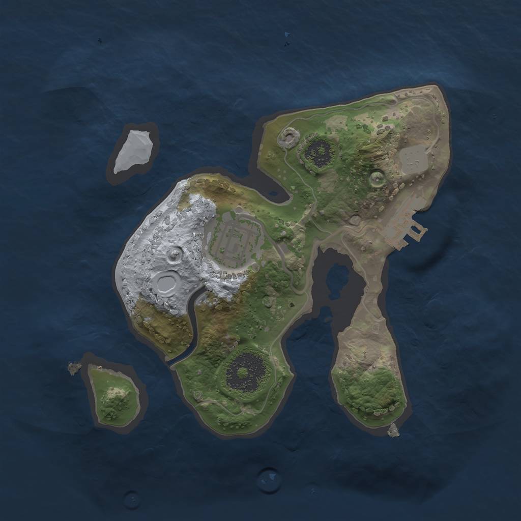 Rust Map: Procedural Map, Size: 2000, Seed: 307157556, 5 Monuments