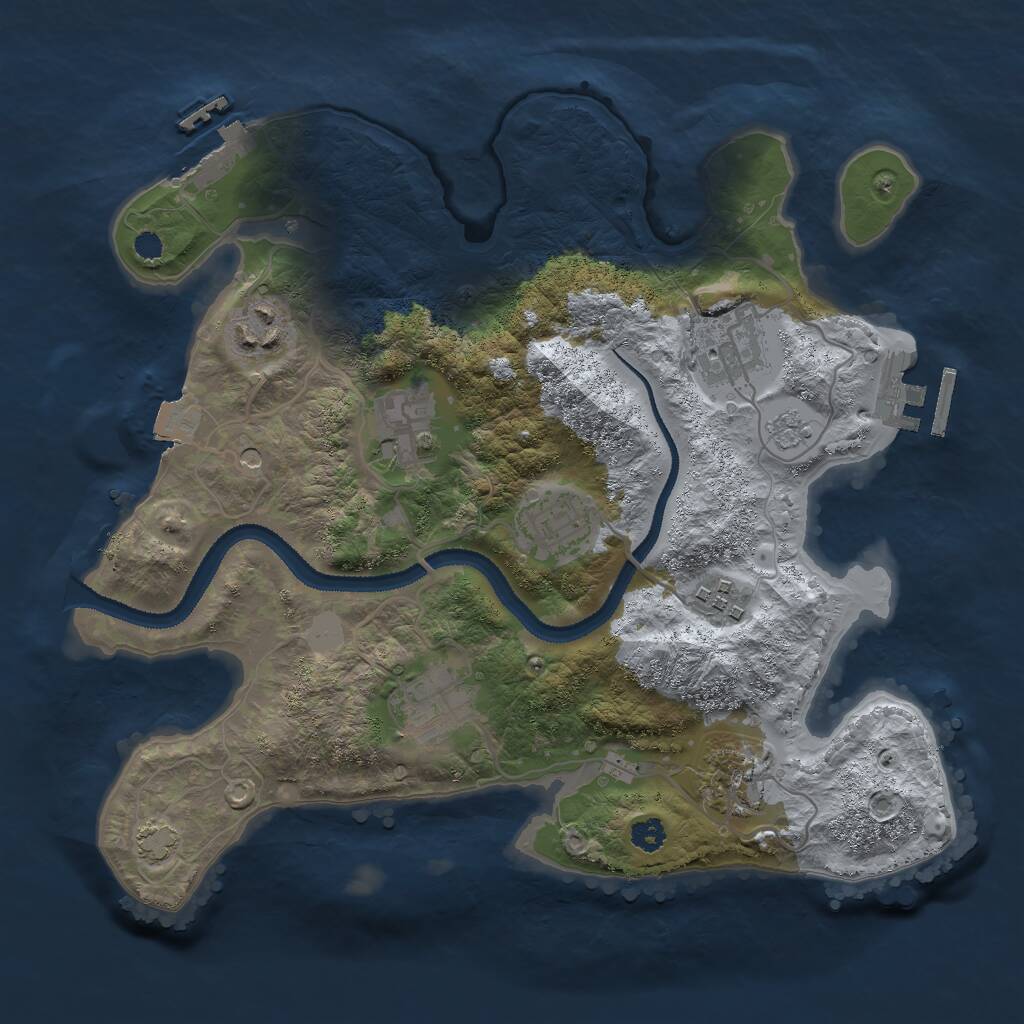 Rust Map: Procedural Map, Size: 3000, Seed: 20437246, 13 Monuments