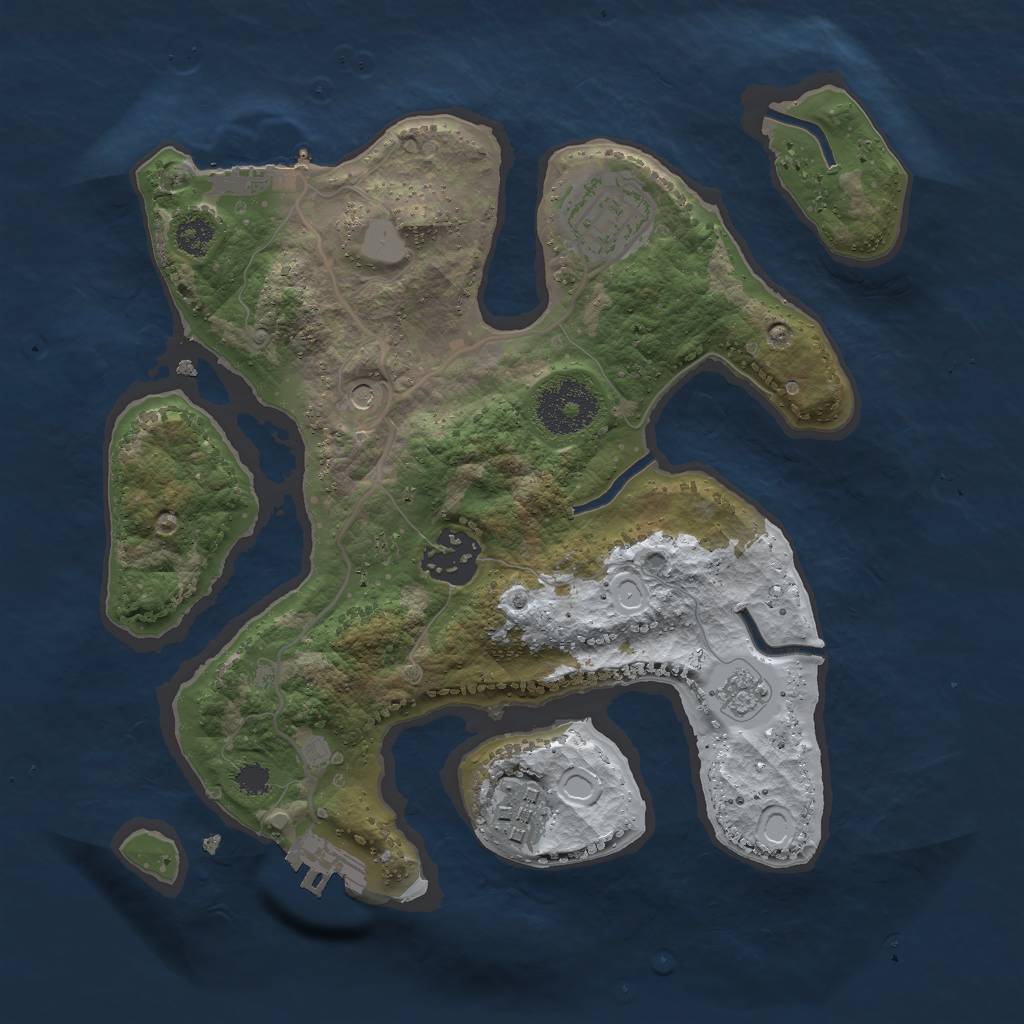 Rust Map: Procedural Map, Size: 2700, Seed: 724359898, 12 Monuments