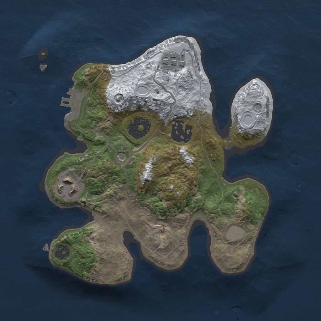 Rust Map: Procedural Map, Size: 2200, Seed: 430139089, 10 Monuments