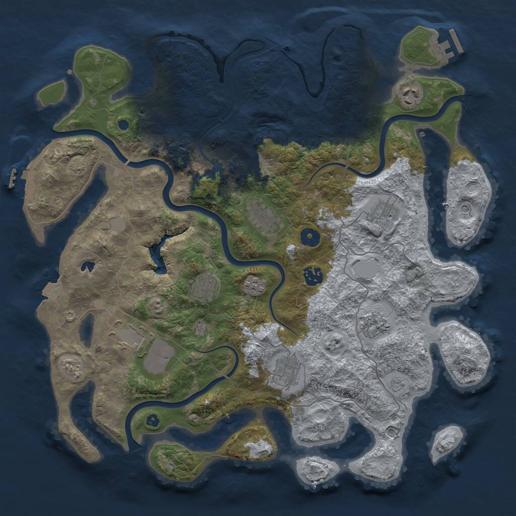Rust Map: Procedural Map, Size: 4001, Seed: 2169, 15 Monuments