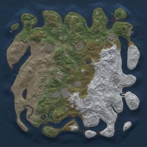 Thumbnail Rust Map: Procedural Map, Size: 4001, Seed: 2169, 18 Monuments