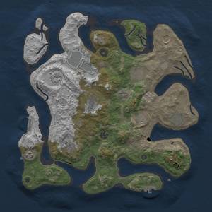 Thumbnail Rust Map: Procedural Map, Size: 3850, Seed: 1486080208, 19 Monuments