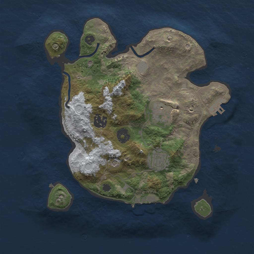 Rust Map: Procedural Map, Size: 2700, Seed: 2350, 11 Monuments