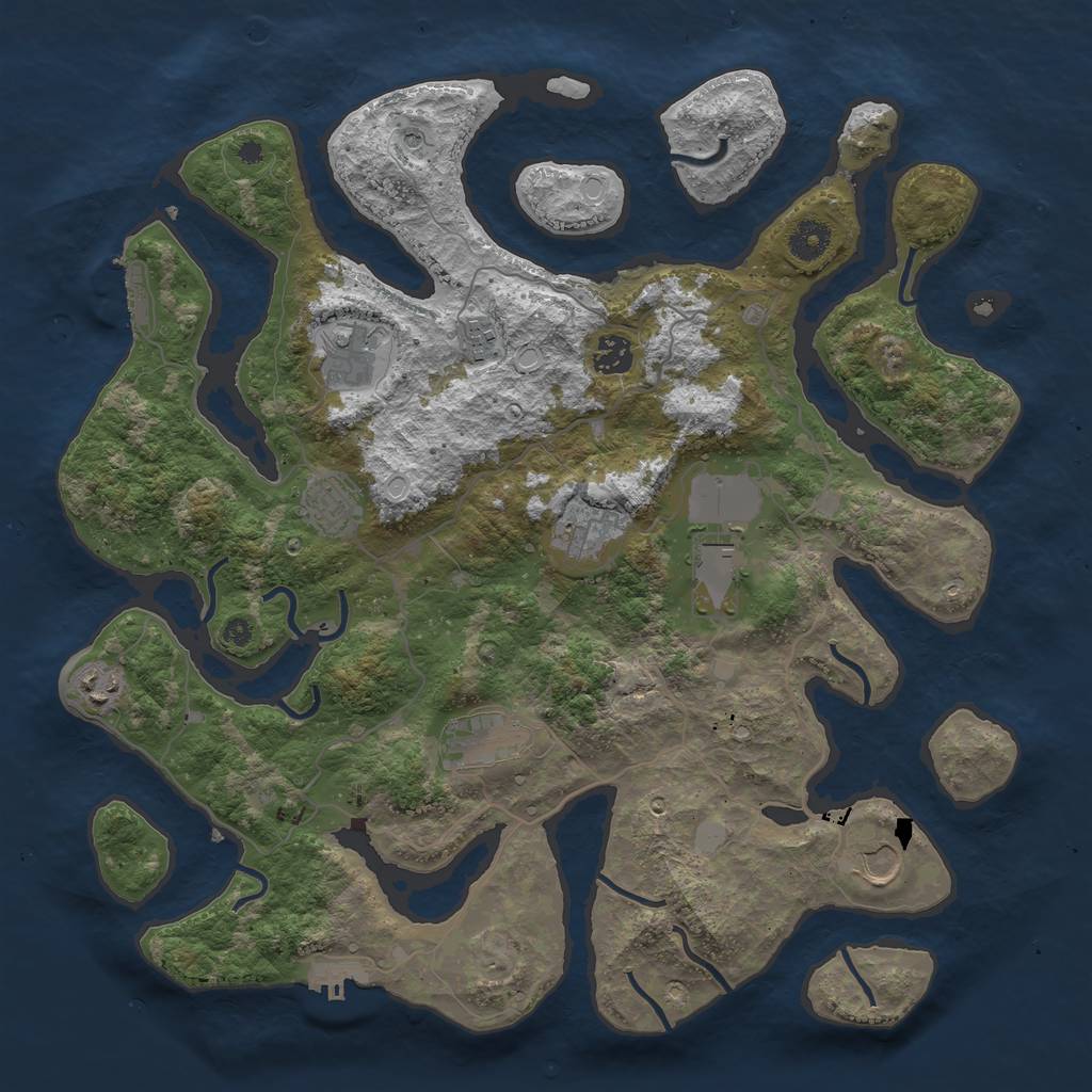 Rust Map: Procedural Map, Size: 4000, Seed: 31012022, 17 Monuments