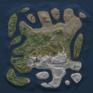 Thumbnail Rust Map: Procedural Map, Size: 3800, Seed: 107, 16 Monuments