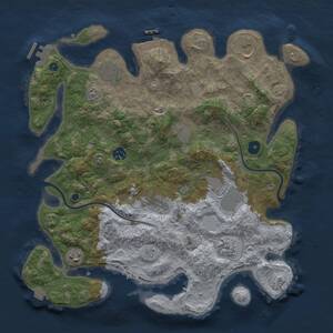 Thumbnail Rust Map: Procedural Map, Size: 3800, Seed: 107, 15 Monuments