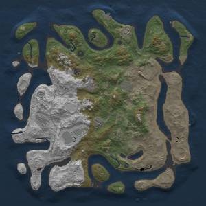 Thumbnail Rust Map: Procedural Map, Size: 4500, Seed: 17777, 18 Monuments