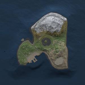 Thumbnail Rust Map: Procedural Map, Size: 1400, Seed: 1, 5 Monuments