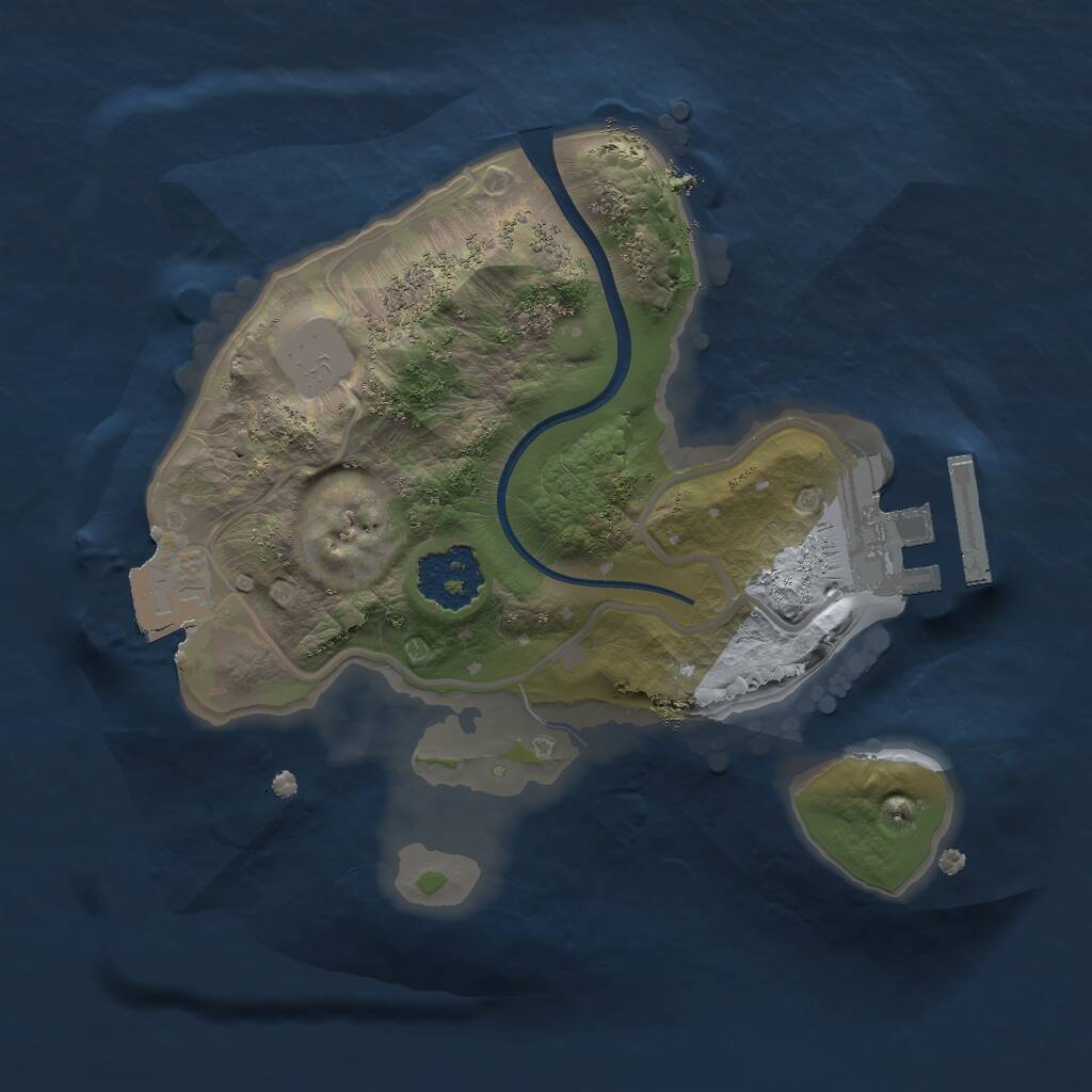 Rust Map: Procedural Map, Size: 1700, Seed: 535433345, 2 Monuments