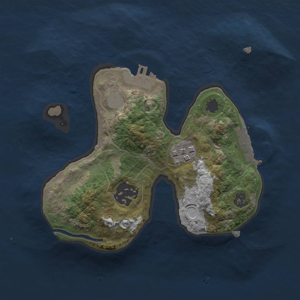 Rust Map: Procedural Map, Size: 2000, Seed: 71, 9 Monuments