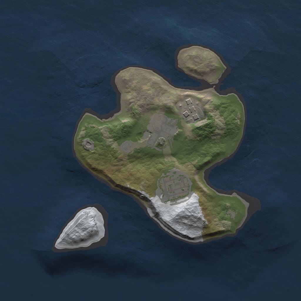 Rust Map: Barren, Size: 2000, Seed: 6738, 5 Monuments