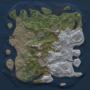 Thumbnail Rust Map: Procedural Map, Size: 4000, Seed: 1223052553, 16 Monuments