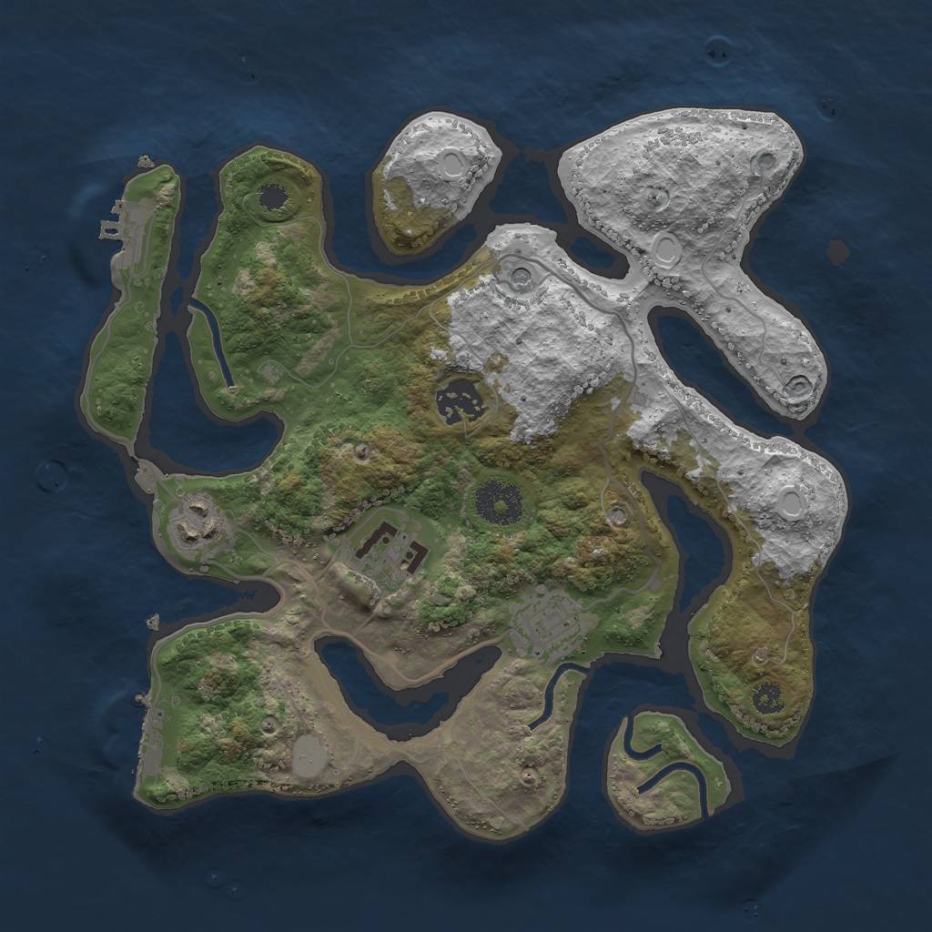 Rust Map: Procedural Map, Size: 3013, Seed: 333, 12 Monuments