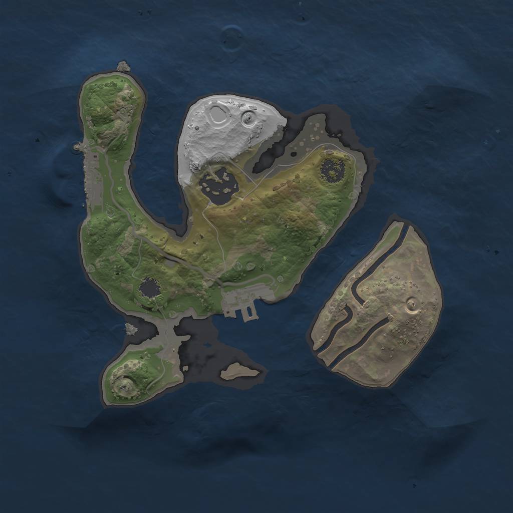 Rust Map: Procedural Map, Size: 2100, Seed: 45588, 8 Monuments