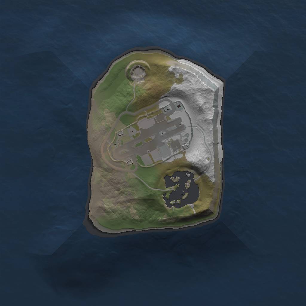 Rust Map: Barren, Size: 1200, Seed: 577322, 4 Monuments