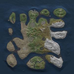 Thumbnail Rust Map: Procedural Map, Size: 3100, Seed: 55555555, 12 Monuments