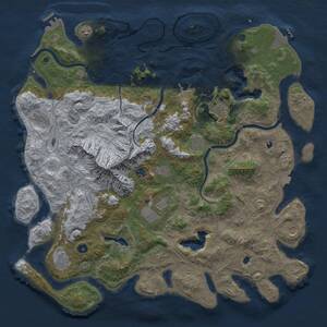 Thumbnail Rust Map: Procedural Map, Size: 5000, Seed: 37609924, 17 Monuments