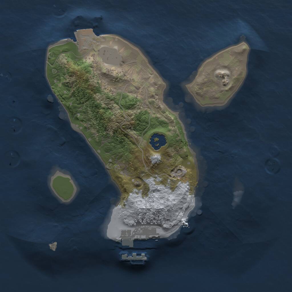 Rust Map: Procedural Map, Size: 1800, Seed: 50000, 2 Monuments