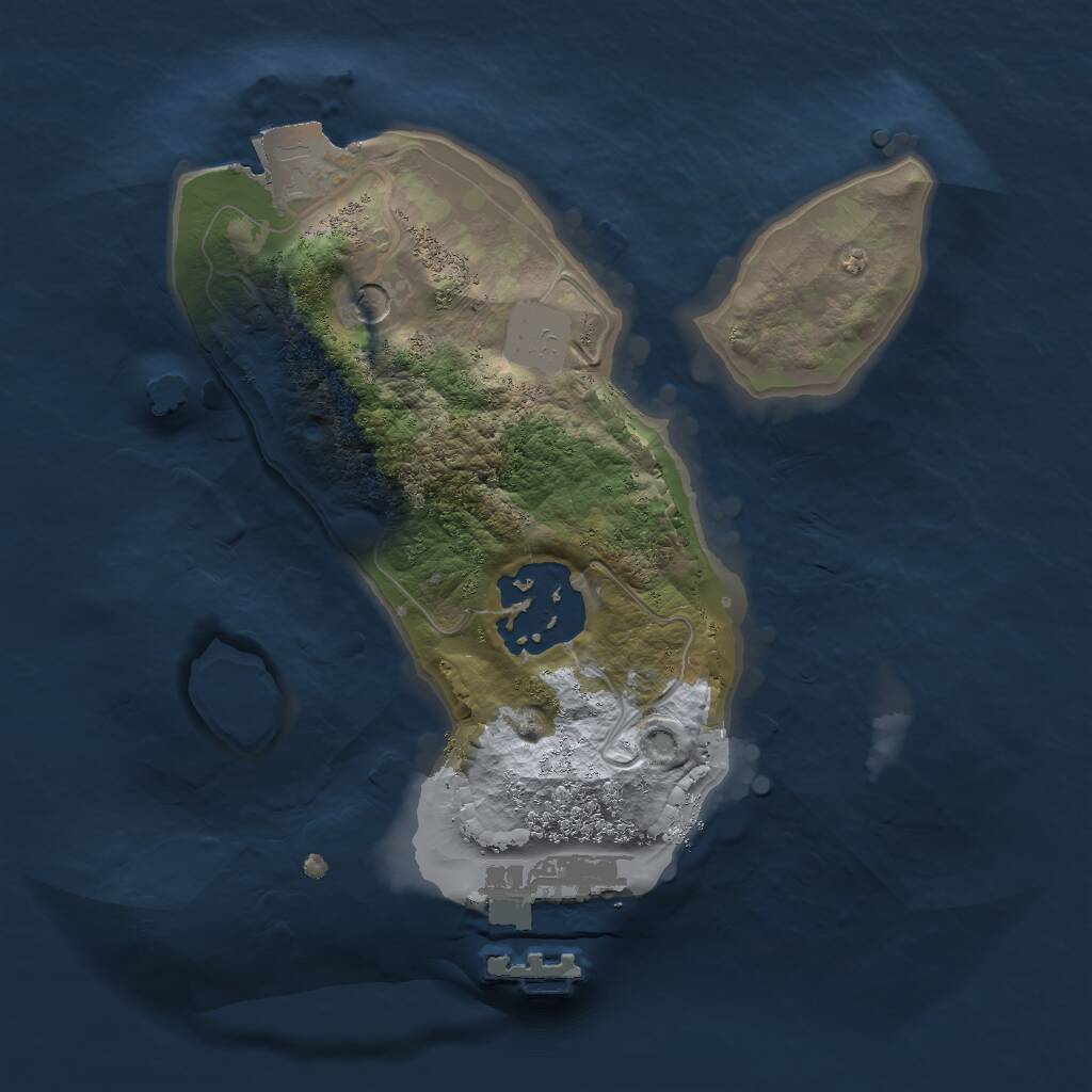 Rust Map: Procedural Map, Size: 1800, Seed: 50000, 4 Monuments