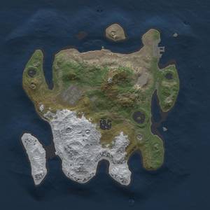 Thumbnail Rust Map: Procedural Map, Size: 2500, Seed: 3, 10 Monuments