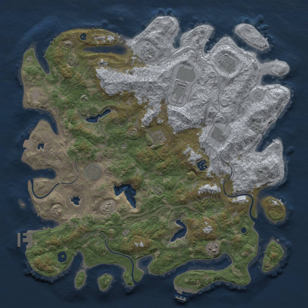 Rust Map: Procedural Map, Size: 4500, Seed: 3365031, 15 Monuments