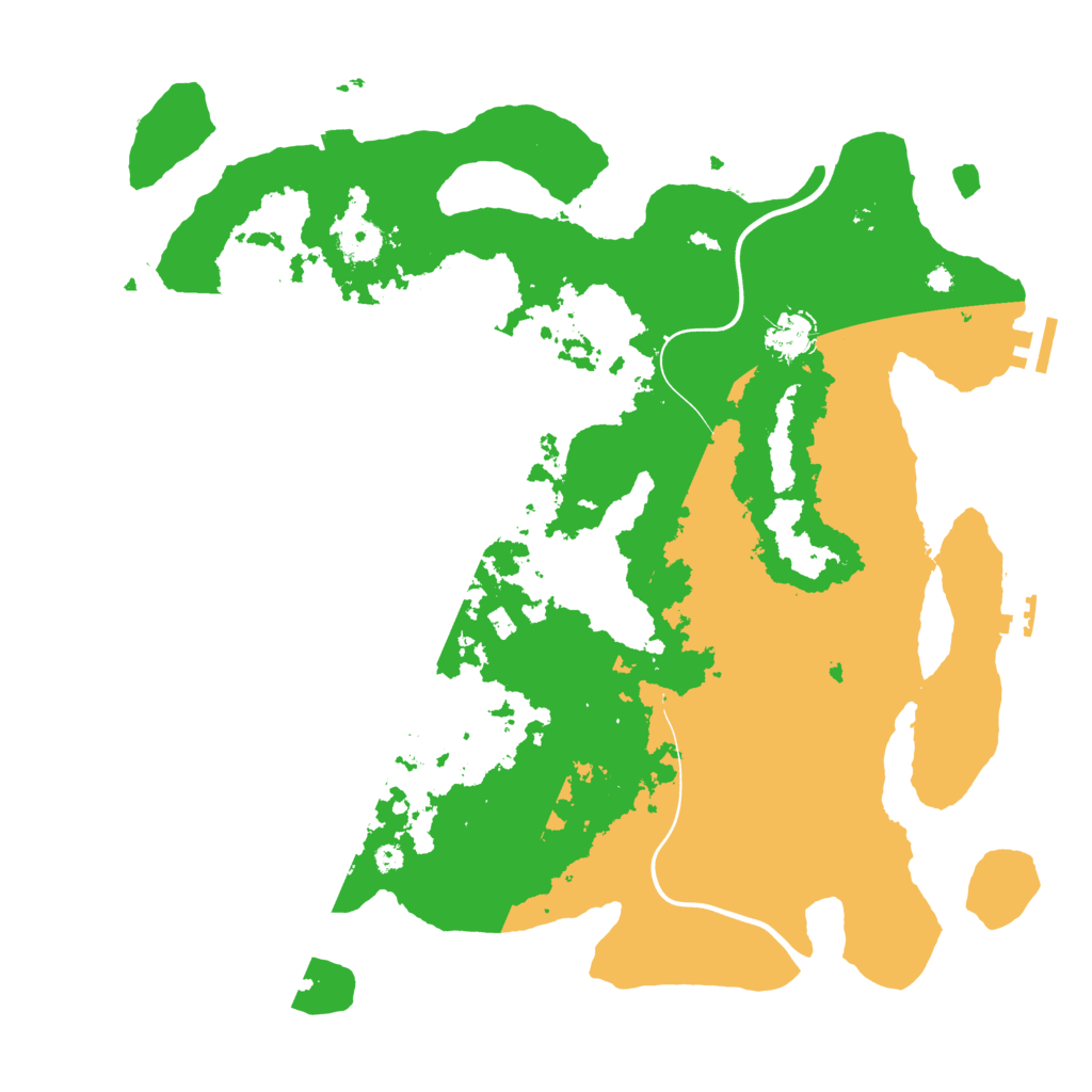 Biome Rust Map: Procedural Map, Size: 3950, Seed: 200799527