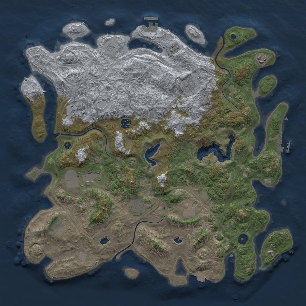 Rust Map: Procedural Map, Size: 4500, Seed: 778813, 15 Monuments