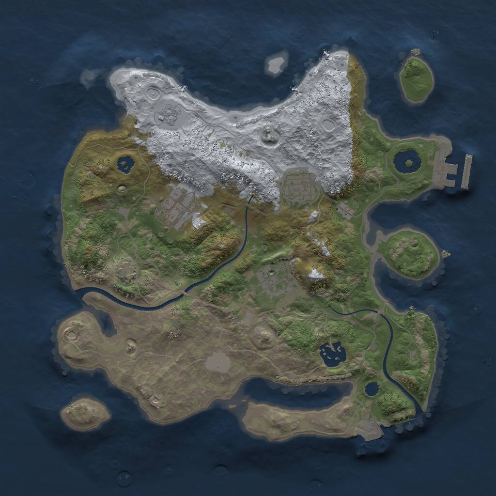 Rust Map: Procedural Map, Size: 2900, Seed: 237038840, 8 Monuments