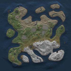 Thumbnail Rust Map: Procedural Map, Size: 3500, Seed: 77, 16 Monuments