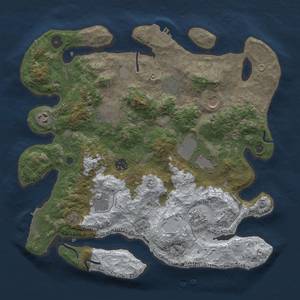 Thumbnail Rust Map: Procedural Map, Size: 3700, Seed: 1891574504, 18 Monuments