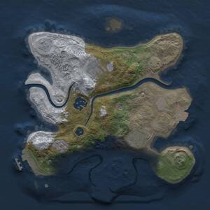 Thumbnail Rust Map: Procedural Map, Size: 2500, Seed: 12, 10 Monuments