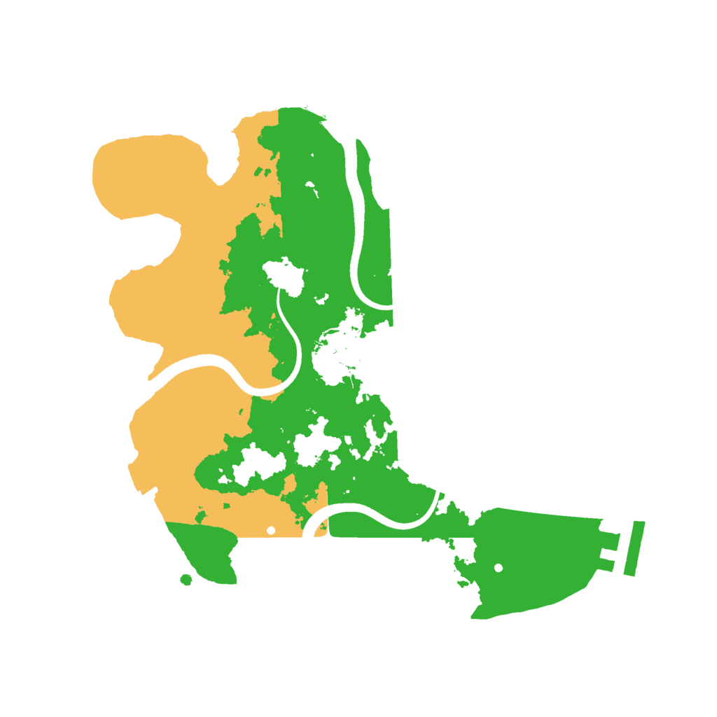 Biome Rust Map: Procedural Map, Size: 2500, Seed: 74451208